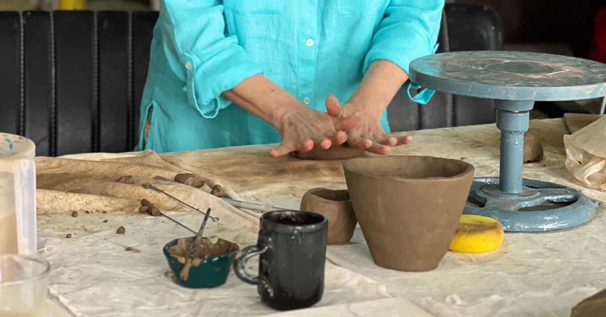 Pottery Wheel Workshop at Dharamkot Studio, Dharamshala, India
